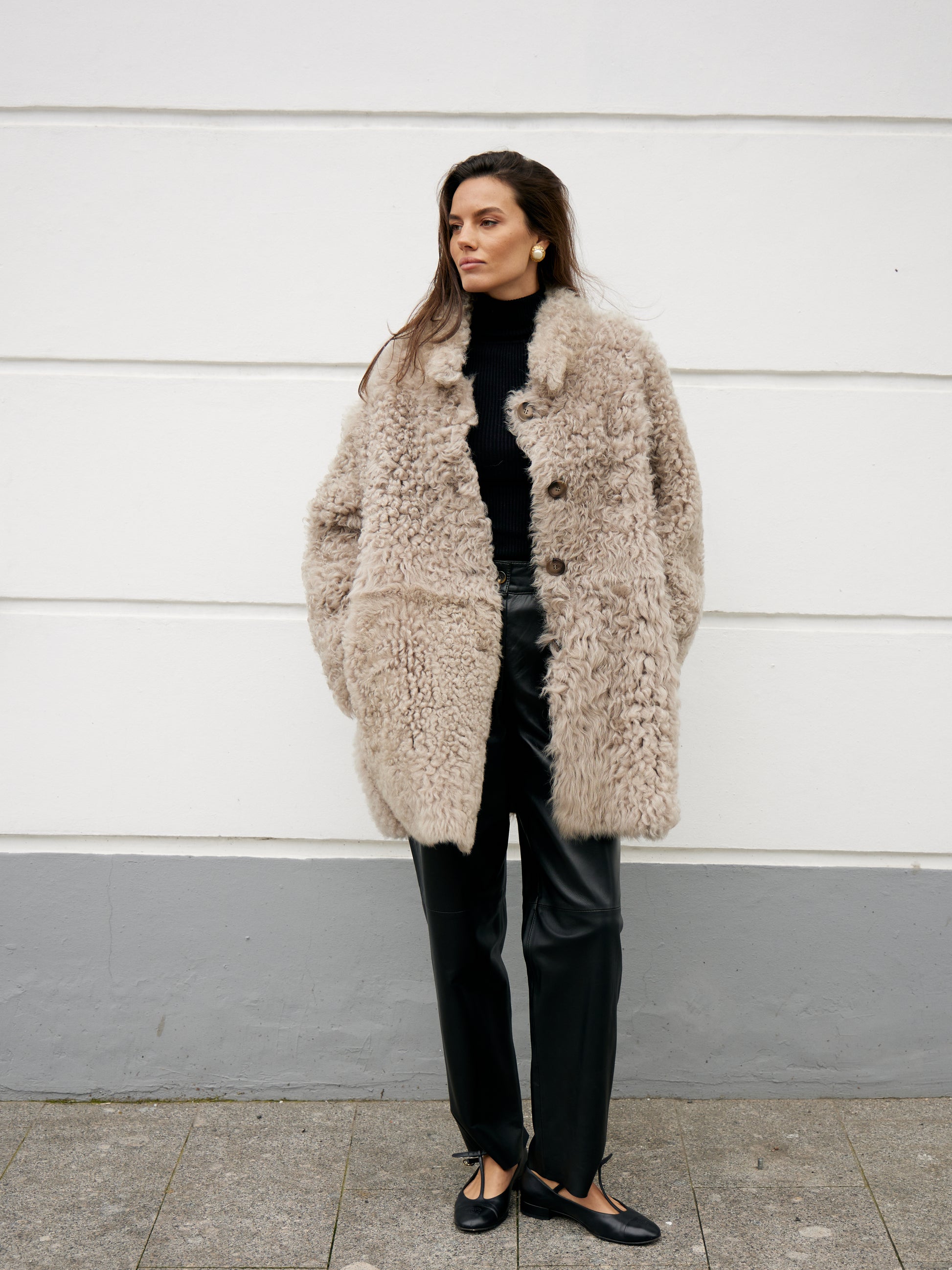 Tigrado Double-Face Shearling Coat