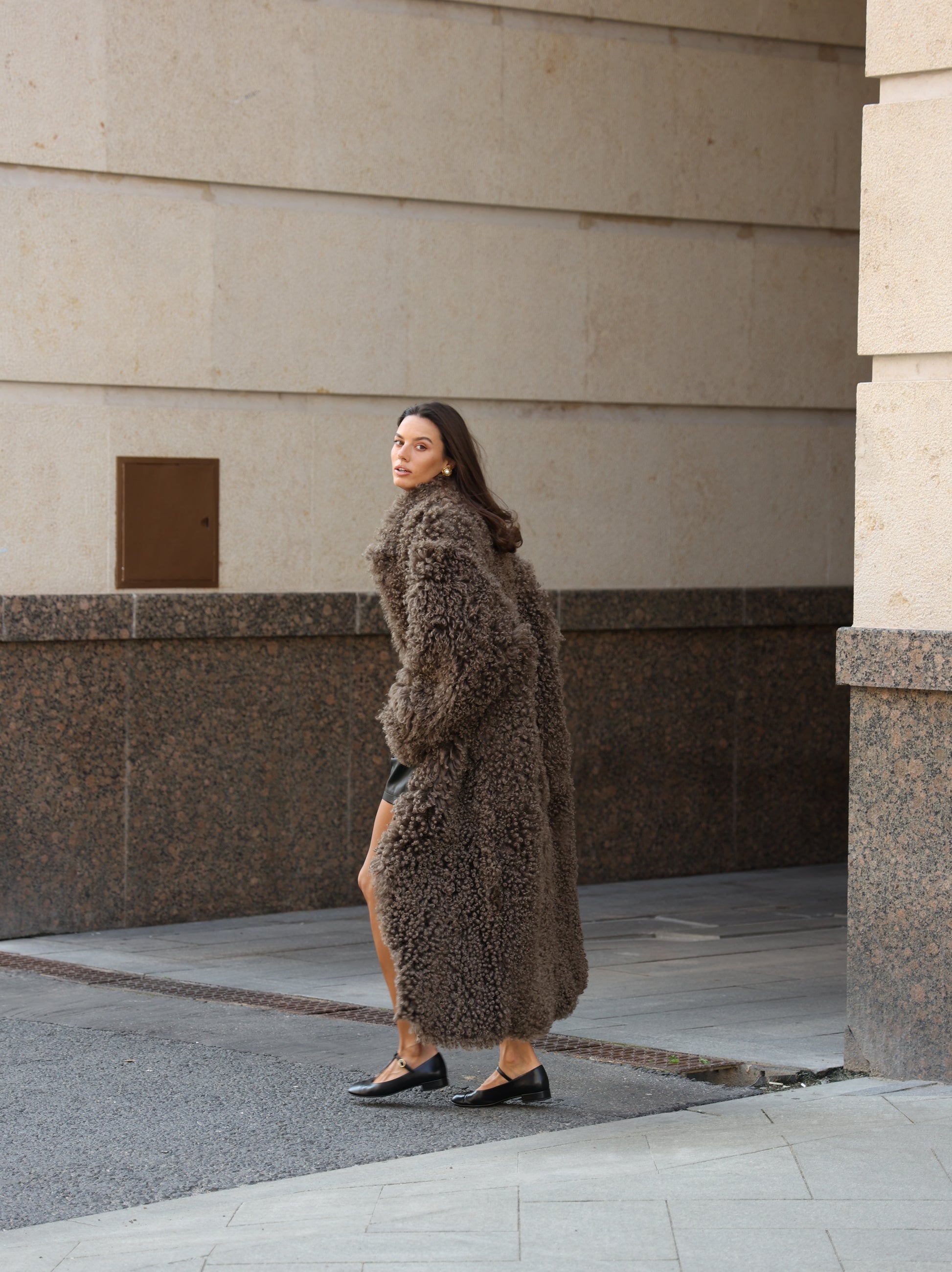 Tigrado Double-Face Shearling Maxi Coat
