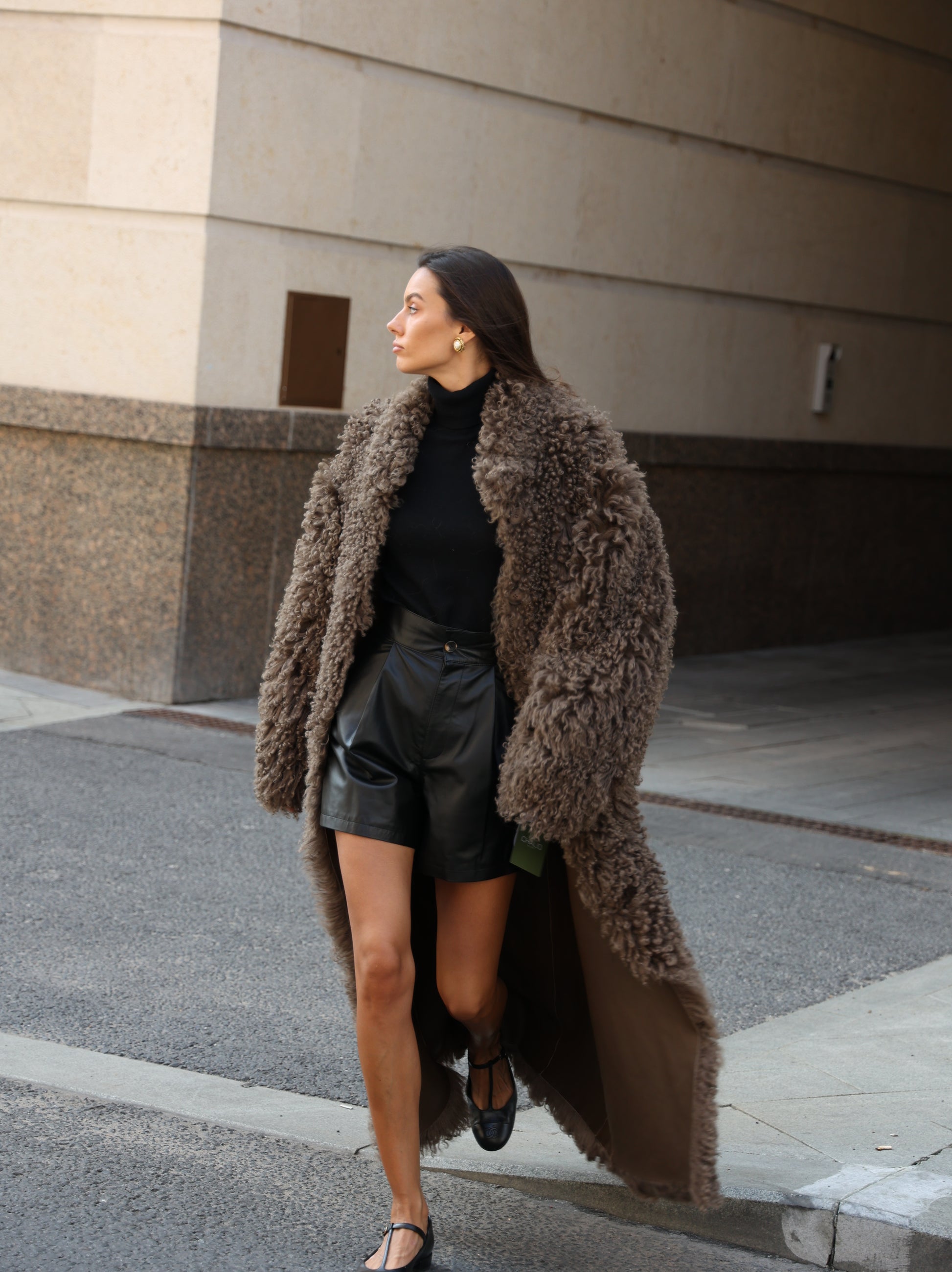 Tigrado Double-Face Shearling Maxi Coat