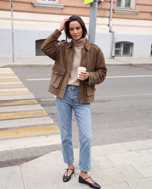 Deauville Suede Bomber